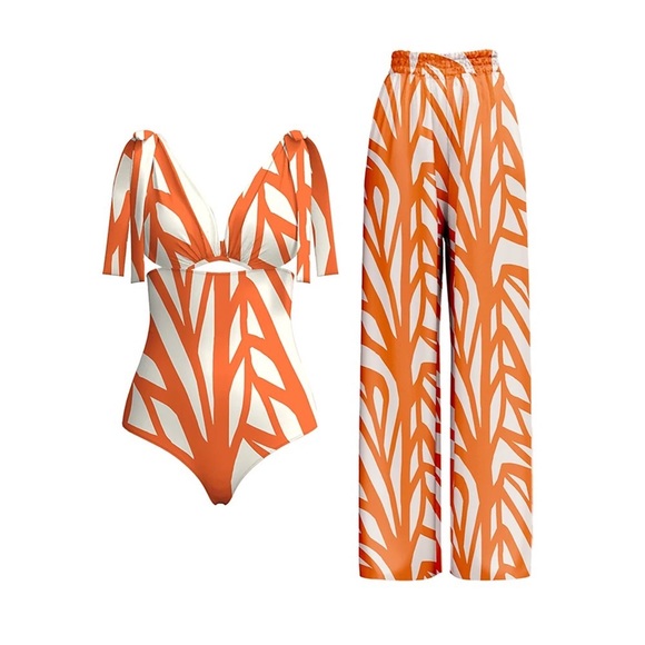 POL Tango Tangerine Swim 3-piece Set (Swimsuit+Pants+Coverup) preorder - Picture 2 of 7